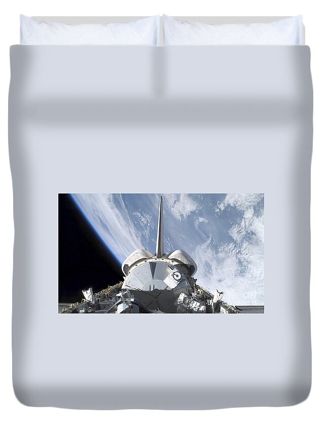 Cargo Duvet Cover featuring the photograph The Logistics Module For The Japanese by Stocktrek Images