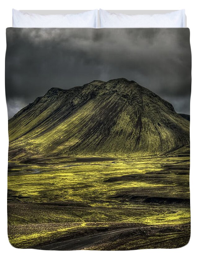 Mountain Duvet Cover featuring the photograph The Mountain Pass by Evelina Kremsdorf