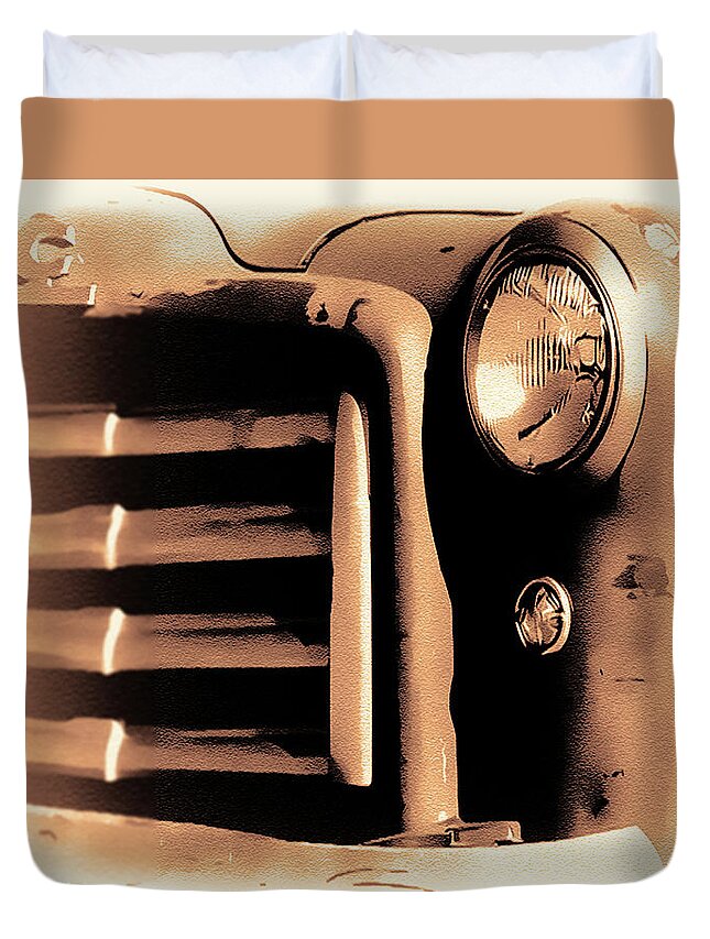 Truck Duvet Cover featuring the photograph The Old GMC by Terry Fiala