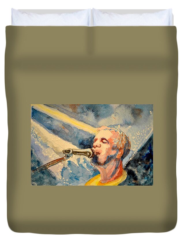 Umphrey's Mcgee Duvet Cover featuring the painting The Song by Patricia Arroyo