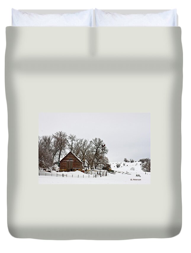 Barns Duvet Cover featuring the photograph Time To Do the Chores by Ed Peterson