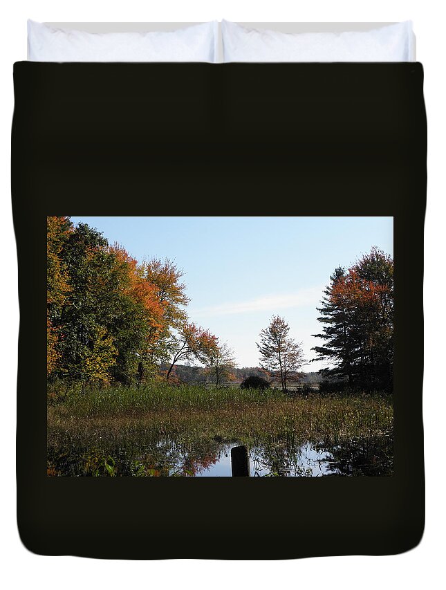 Autumn Duvet Cover featuring the photograph To See Autumn Colors Forever by Kim Galluzzo Wozniak