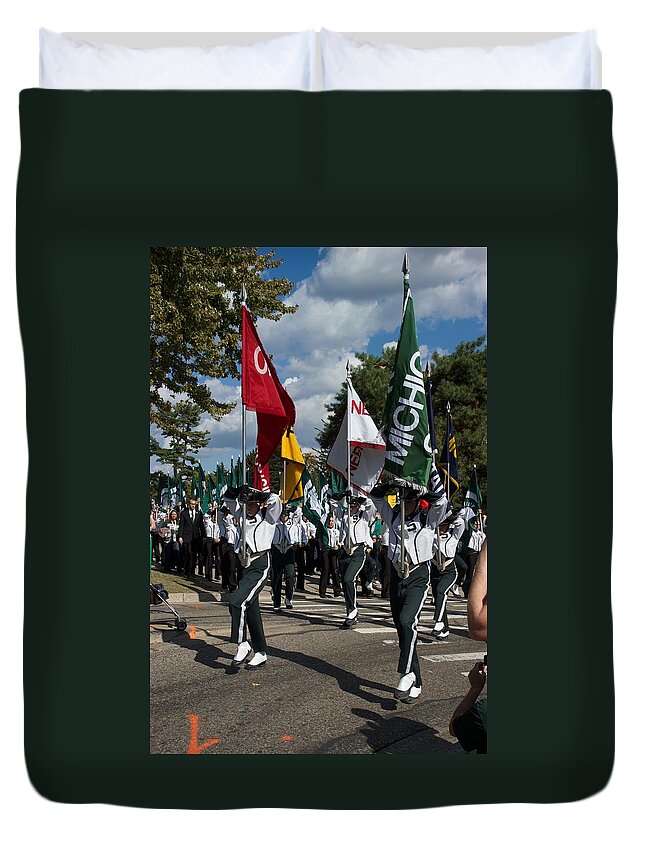Band Duvet Cover featuring the photograph To the Field by Joseph Yarbrough