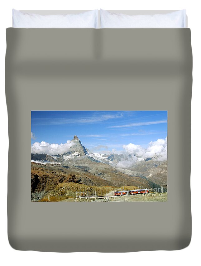 Photography Duvet Cover featuring the photograph To the summit by Ivy Ho