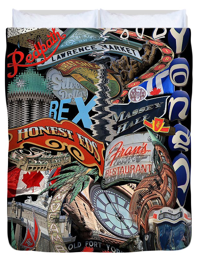 Toronto Pop Art Montage Duvet Cover For Sale By Andrew Fare