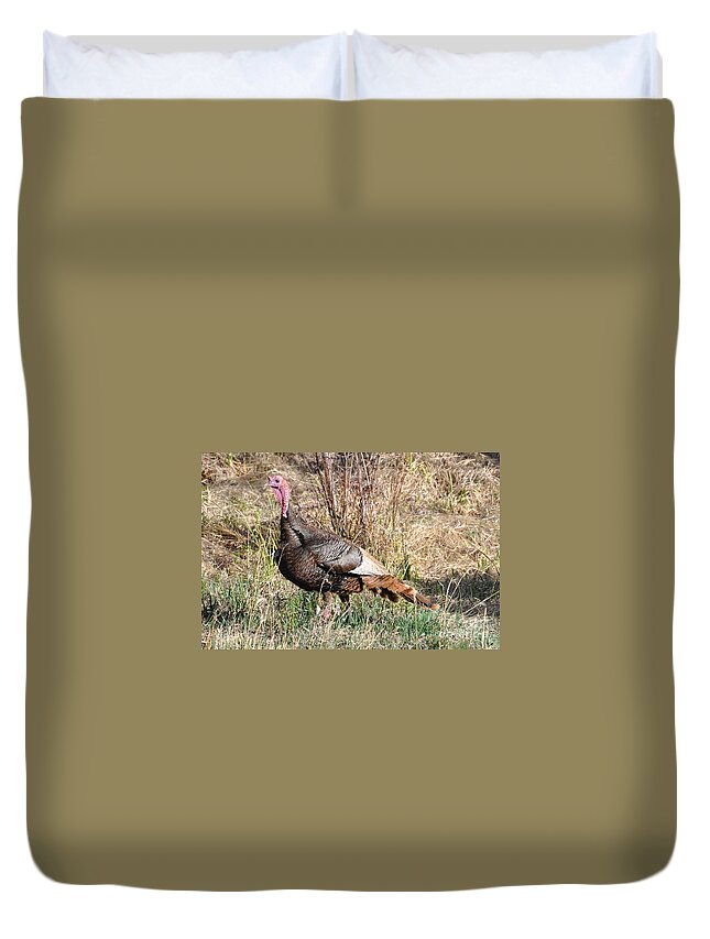 Turkey Duvet Cover featuring the photograph Turkey in the Straw by Dorrene BrownButterfield