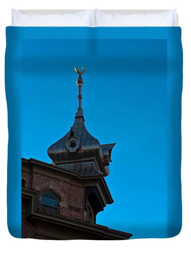 America's Gilded Age Duvet Cover featuring the photograph Turret at Tampa Bay Hotel by Ed Gleichman