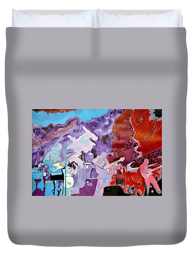 Music Duvet Cover featuring the painting Umphreys Trip by Patricia Arroyo