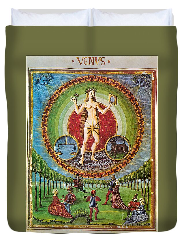 Mythology Duvet Cover featuring the photograph Venus Ruler Of Taurus And Libra by Photo Researchers