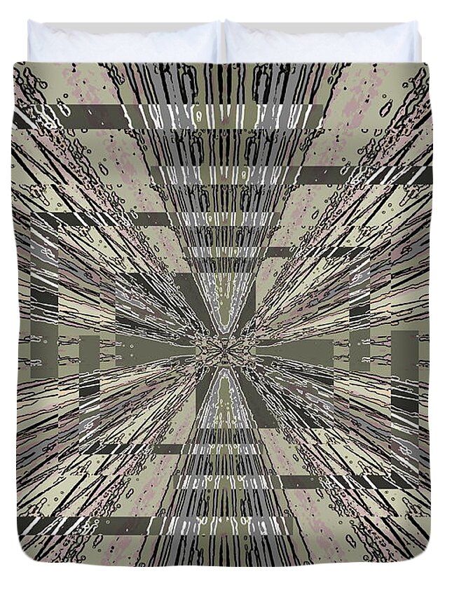 Abstract Duvet Cover featuring the digital art Verve 9 by Tim Allen