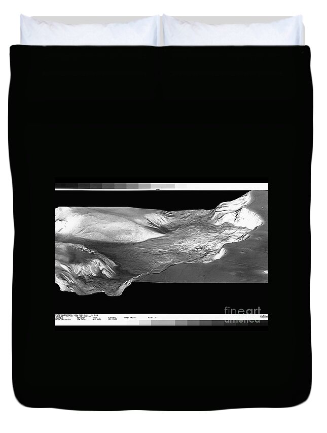 Canyon Duvet Cover featuring the photograph View Of Landslides In The Valles by U.S. Geological Survey