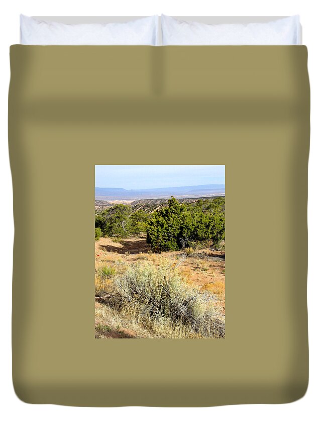 Desert Duvet Cover featuring the photograph View of the Desert New Mexico by Kathleen Grace