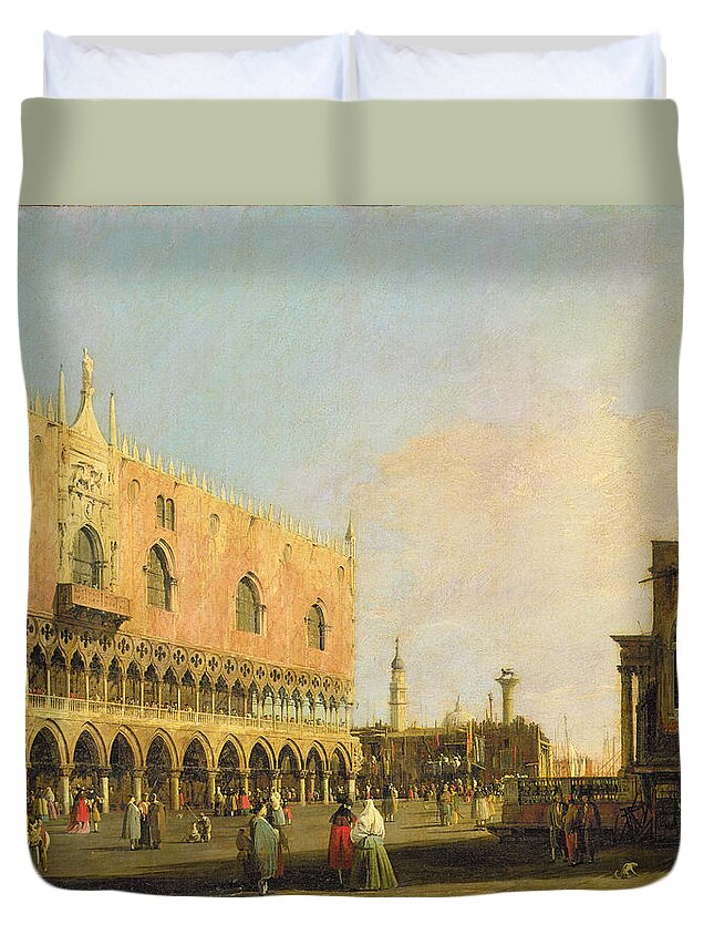 Venice Duvet Cover featuring the painting View of the Piazzetta San Marco Looking South by Canaletto