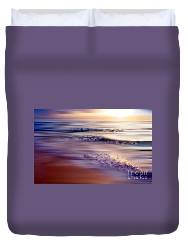 Sea Duvet Cover featuring the photograph Violet Dream by Hannes Cmarits