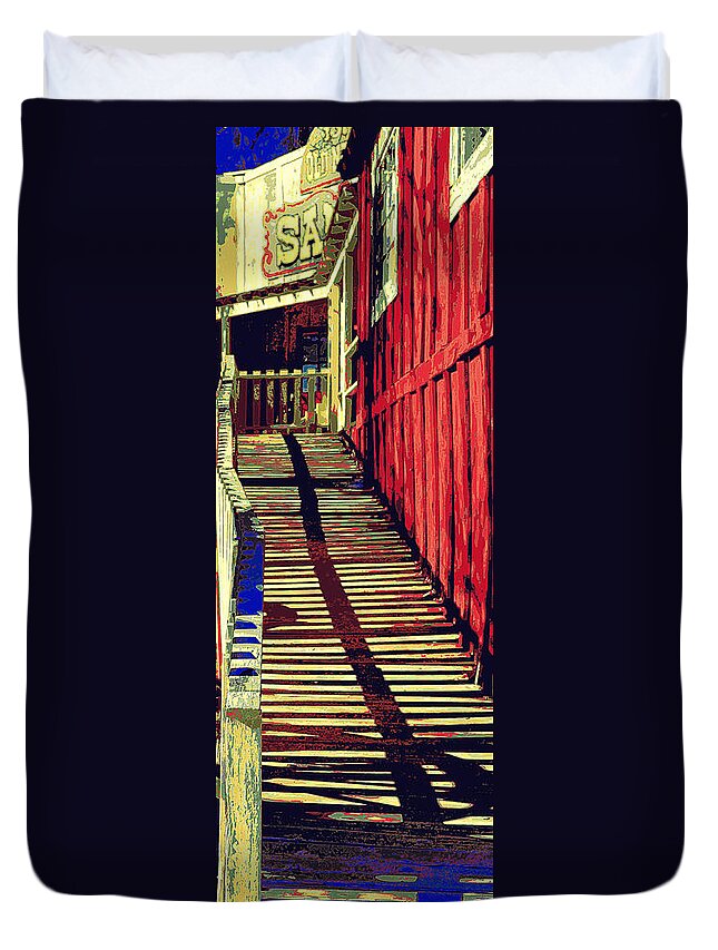 Boardwalk Duvet Cover featuring the photograph Walk This Way by Diane montana Jansson