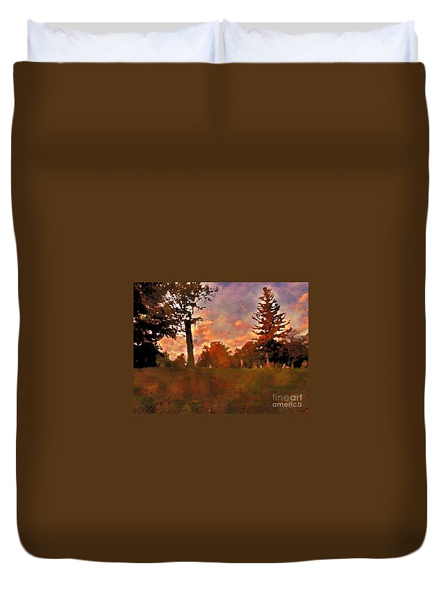Contemporary Art Duvet Cover featuring the digital art Walking to Heaven's Door by Femina Photo Art By Maggie