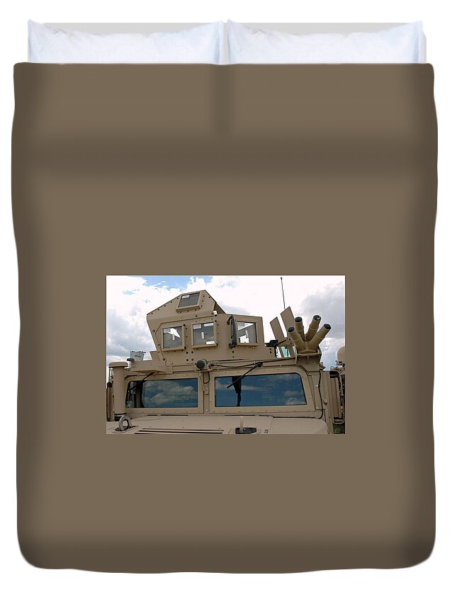 Usa Duvet Cover featuring the photograph War Armed Vehicle by LeeAnn McLaneGoetz McLaneGoetzStudioLLCcom