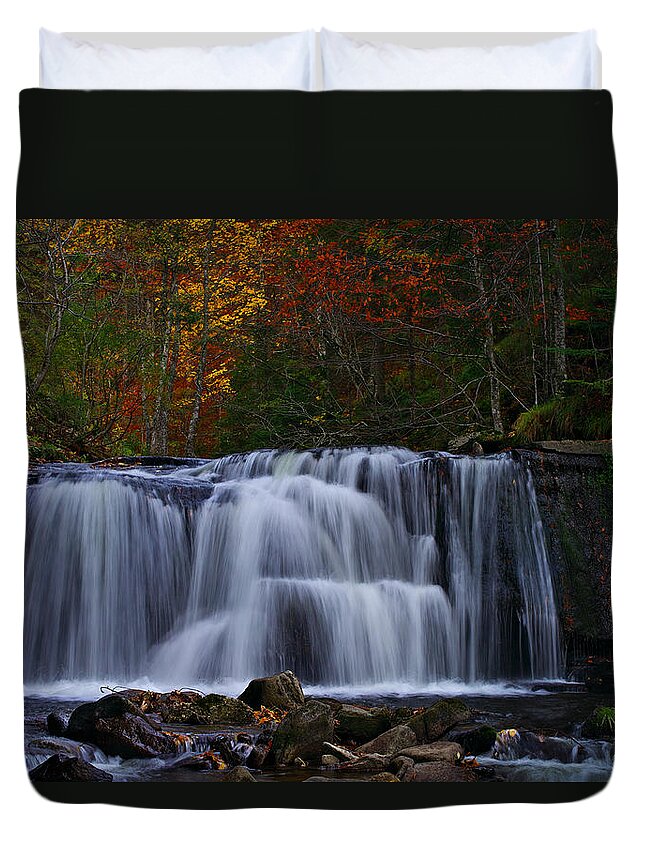 Waterfalls Duvet Cover featuring the photograph Waterfall Svitan by Ivan Slosar