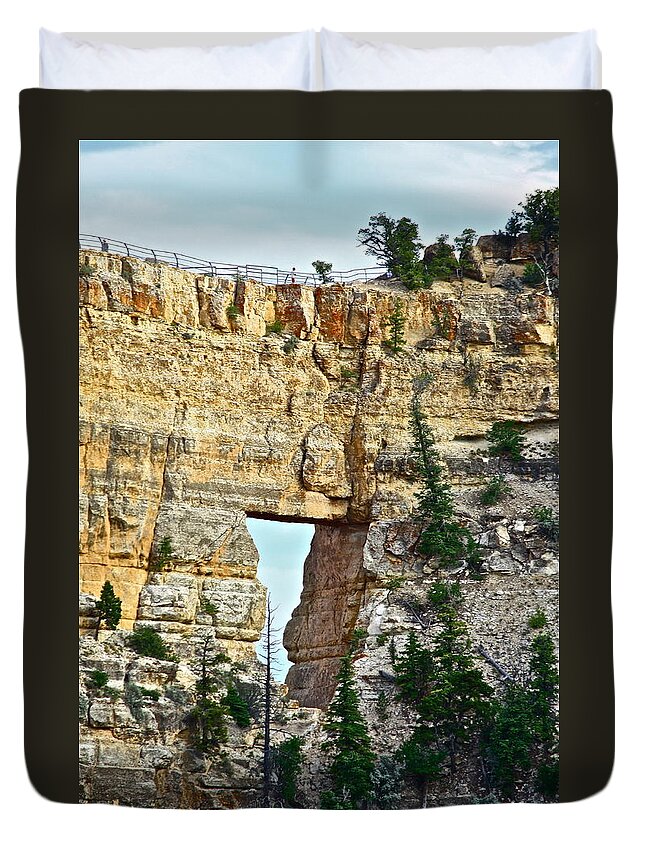 Grand Canyon Duvet Cover featuring the photograph Window In The Sky by Diana Hatcher