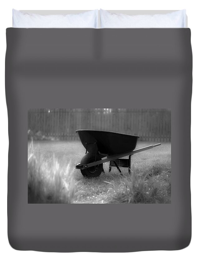 Spring Duvet Cover featuring the photograph Yardwork by Lori Coleman