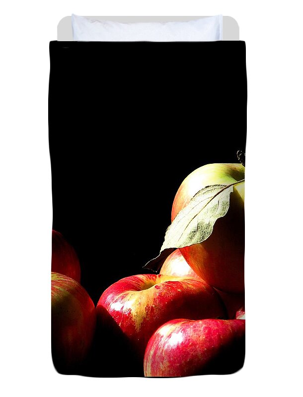Apples Duvet Cover featuring the photograph Apple Season by Angela Davies