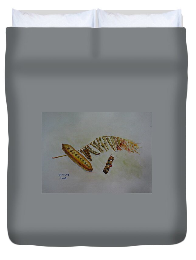 Grown Duvet Cover featuring the painting Growing To Be Grown by Sukalya Chearanantana