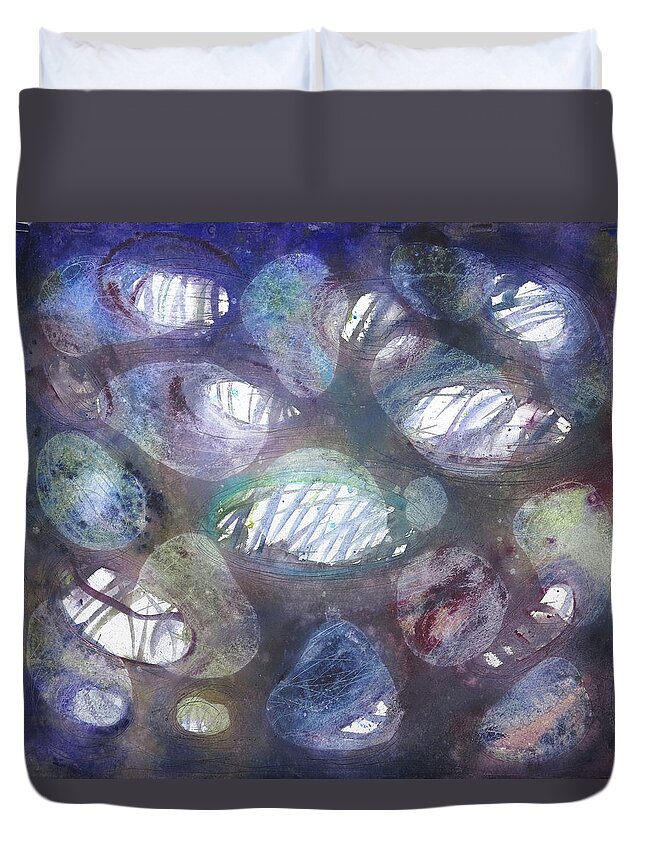 Painting Duvet Cover featuring the painting ....... by Petra Rau