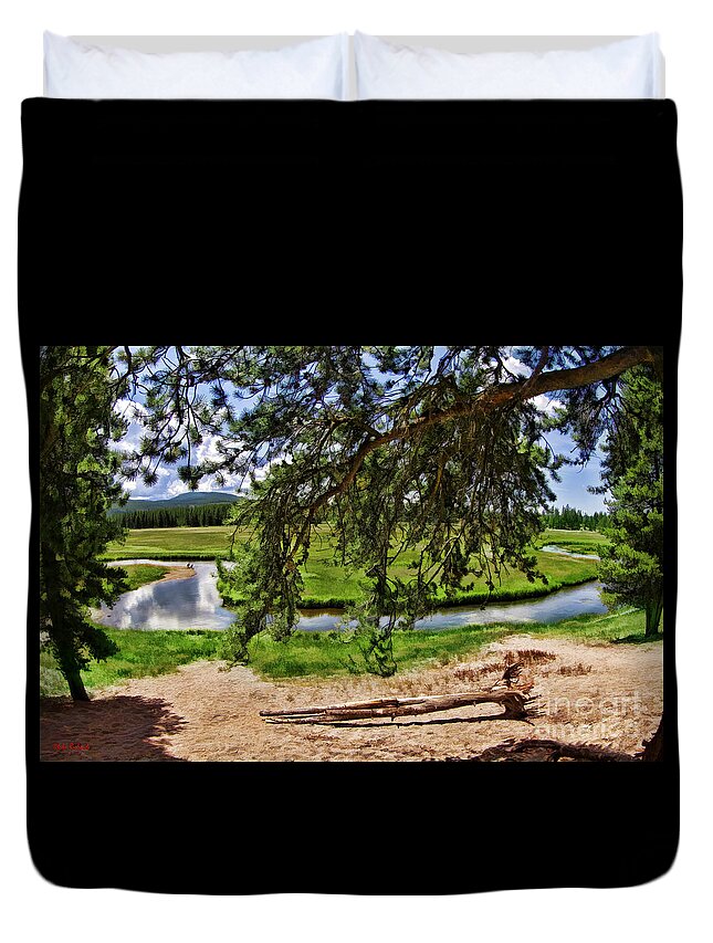  Duvet Cover featuring the photograph Stream Through Yellowstone National Park by Blake Richards