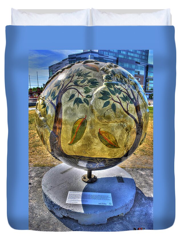 Buffalo Duvet Cover featuring the photograph 018 GLOBES at CANALSIDE by Michael Frank Jr