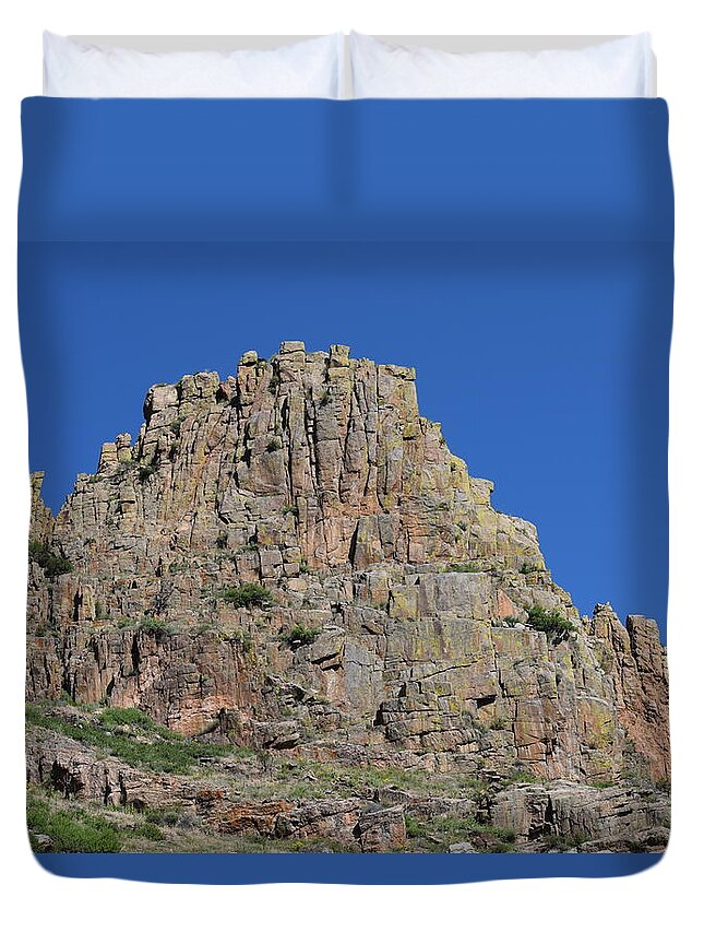 Blue Duvet Cover featuring the photograph Mountain Scenery Hwy 14 Co by Margarethe Binkley