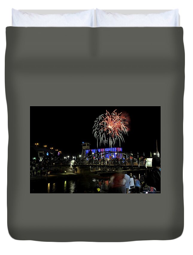 Buffalo Duvet Cover featuring the photograph 06 Canalside 4th Of July 2016 by Michael Frank Jr