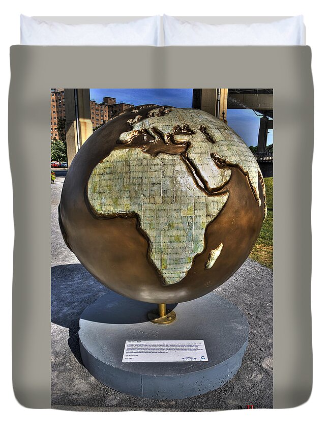 Buffalo Duvet Cover featuring the photograph 09 GLOBES at CANALSIDE by Michael Frank Jr