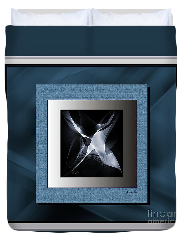 Abstract Duvet Cover featuring the digital art Abstract #3 #1 by Iris Gelbart