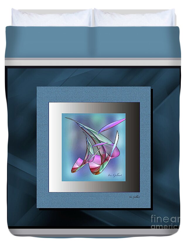 Abstract Duvet Cover featuring the digital art Abstract #4 #1 by Iris Gelbart