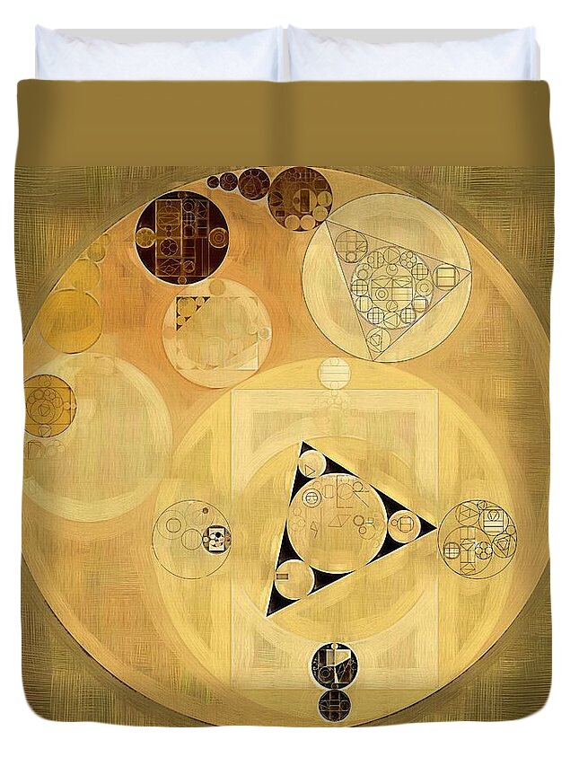 Hacienda Duvet Cover featuring the digital art Abstract painting - Indian tan #1 by Vitaliy Gladkiy