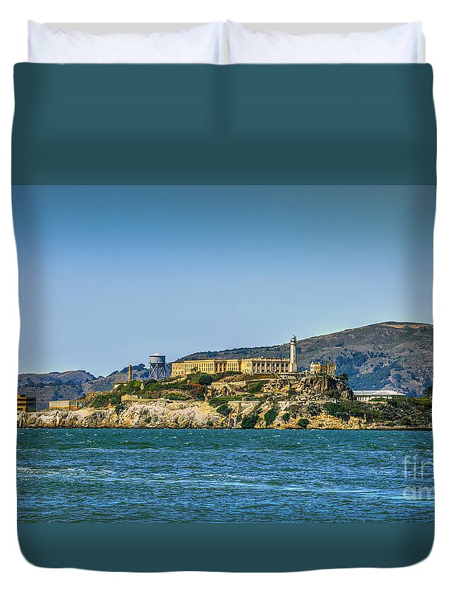Bay Duvet Cover featuring the photograph Alcatraz San Francisco #1 by David Zanzinger