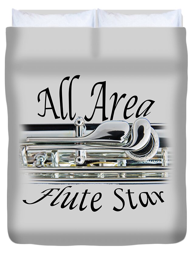 All Area Flute Star Duvet Cover featuring the photograph All Area Flute Star #1 by M K Miller