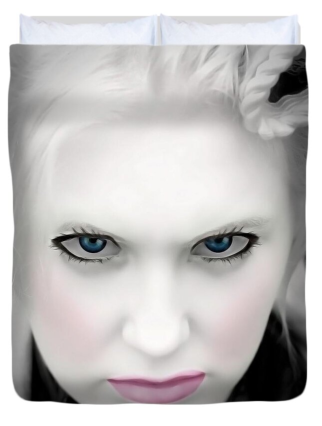 Fantasy Duvet Cover featuring the photograph Anger by Jon Volden
