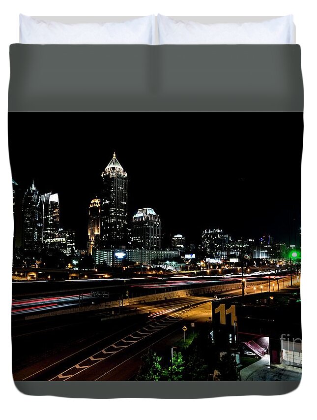Atlanta Duvet Cover featuring the photograph Atlanta Expressway #1 by David Bearden