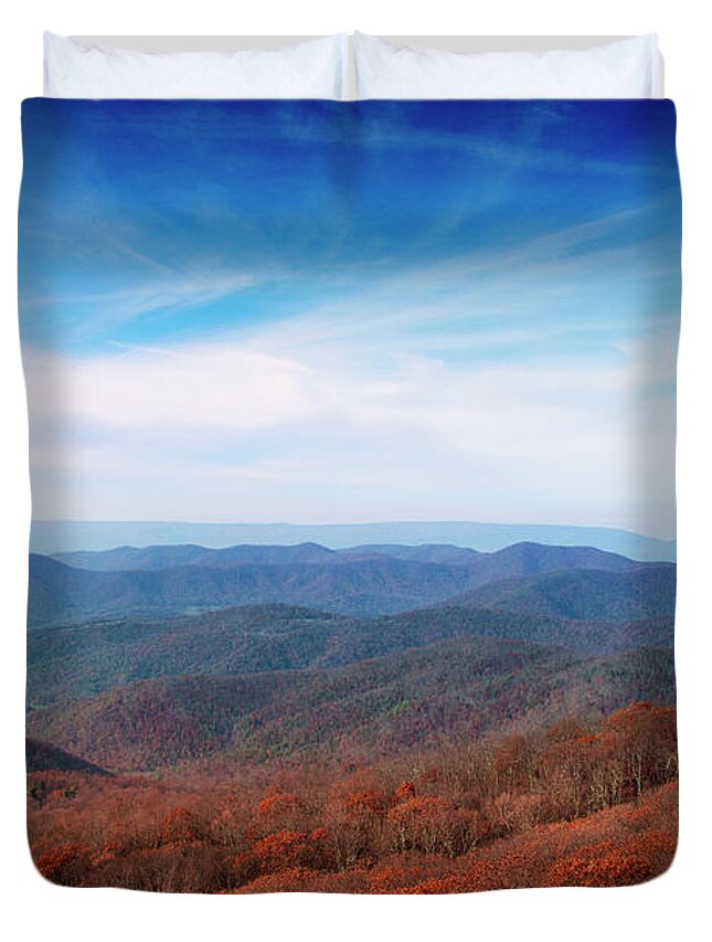 Autumn Duvet Cover featuring the photograph Autumn in the Mountains #1 by Rebecca Davis