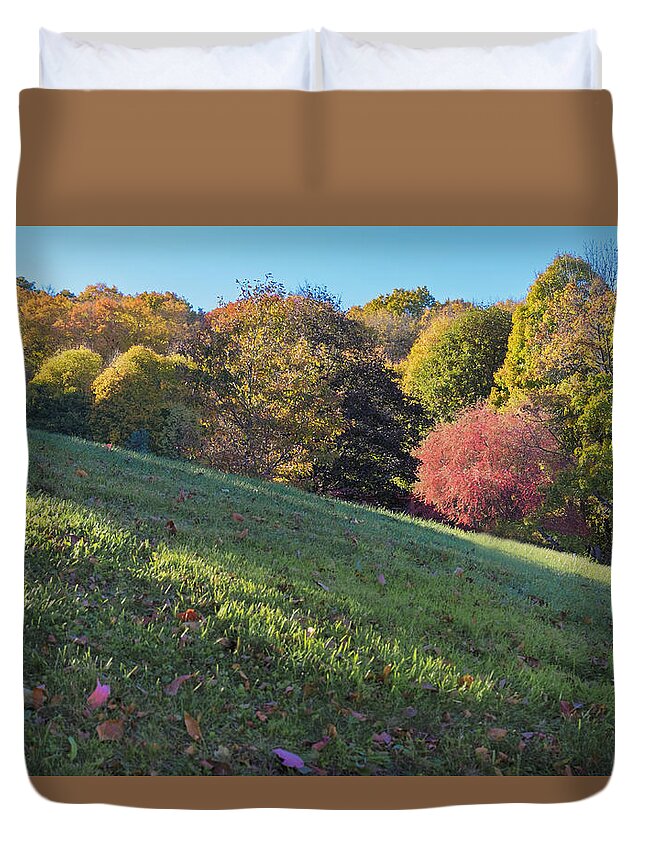 Vermont Autumn Duvet Cover featuring the photograph Autumn Palette by Tom Singleton