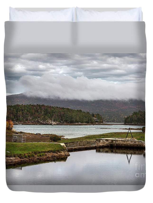 Maine Duvet Cover featuring the photograph Before the Storm #1 by Karin Pinkham