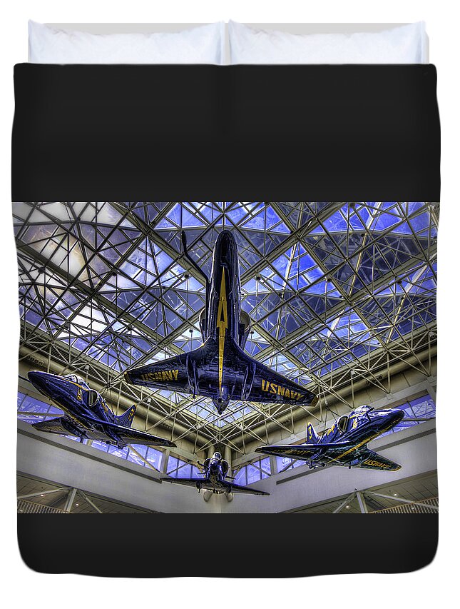 Florida Duvet Cover featuring the photograph Blue Angels #1 by Tim Stanley