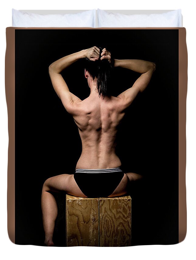 Back Duvet Cover featuring the photograph Bodyscape by La Bella Vita Boudoir