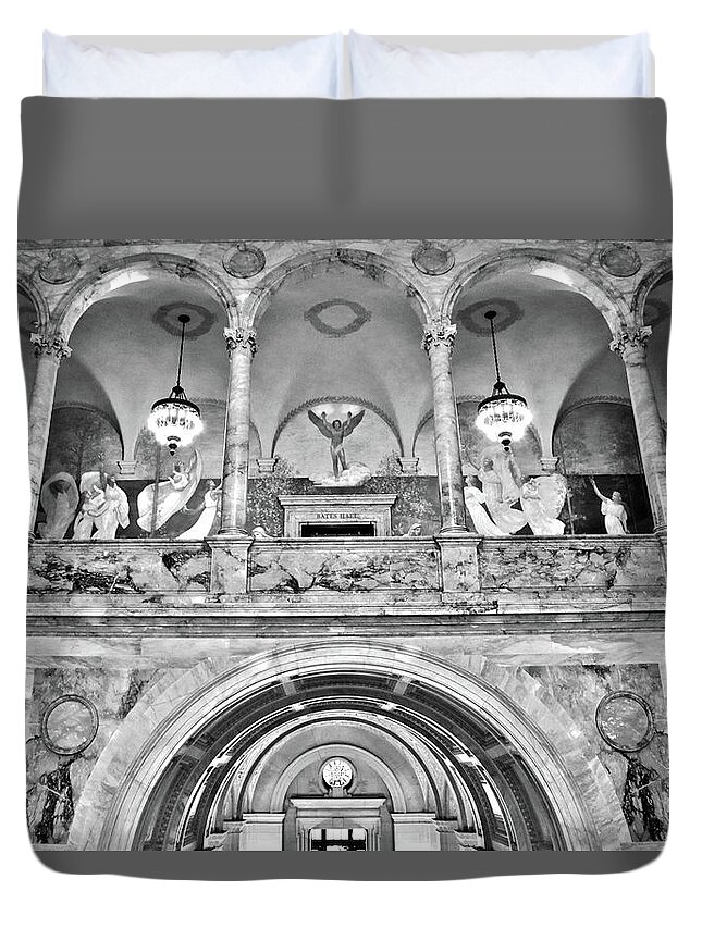 Boston Public Library Duvet Cover featuring the photograph Boston Public Library #1 by Mitch Cat