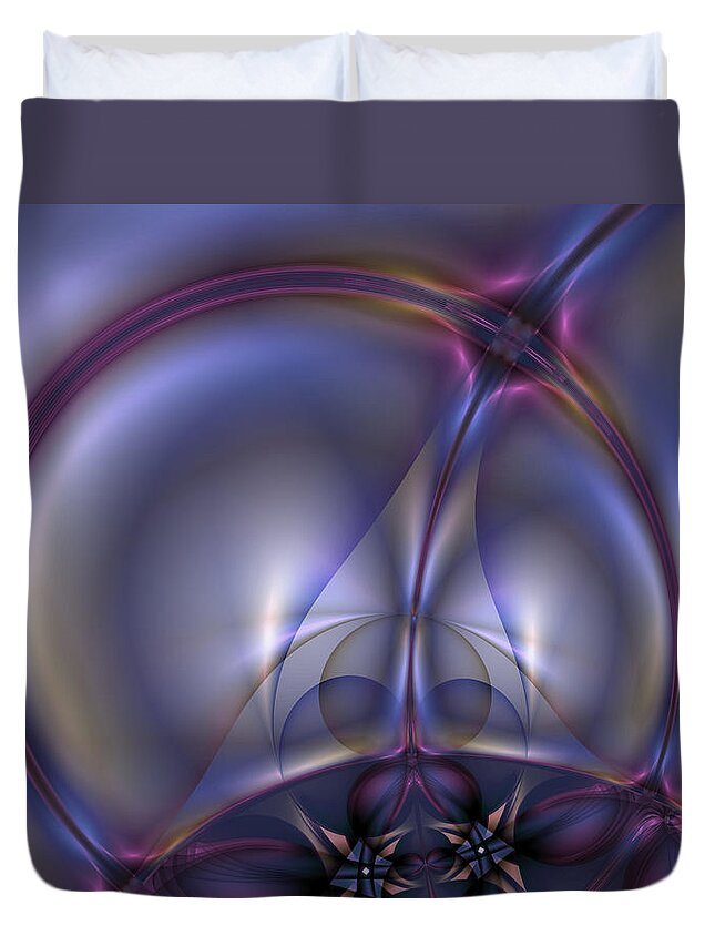 Abstract Duvet Cover featuring the digital art Bound By Light #1 by Casey Kotas