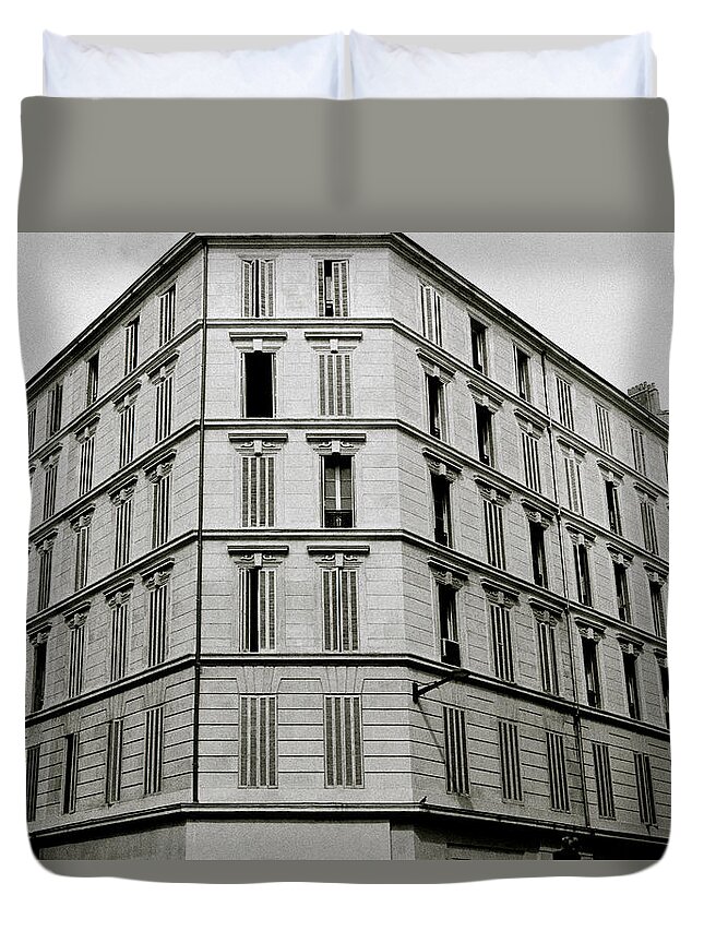 Marseille Duvet Cover featuring the photograph Buildings Of Marseille #1 by Shaun Higson