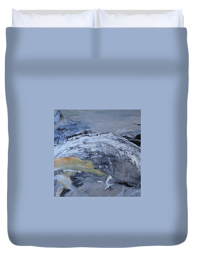 Abstract Duvet Cover featuring the painting By the Sea by Mary Sullivan