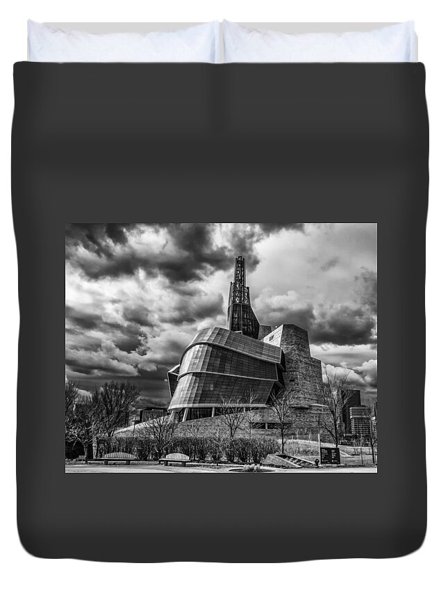 Winnipeg Duvet Cover featuring the photograph Canadian Museum for Human Rights #2 by Tom Gort