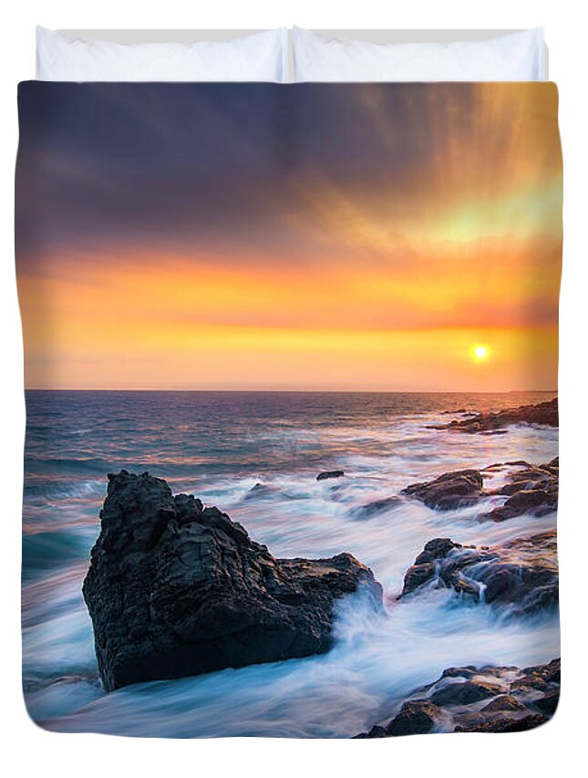  Duvet Cover featuring the photograph Cast Away #1 by Micah Roemmling